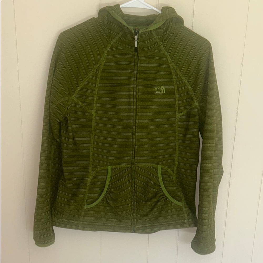 The North Face Green Utility Jacket with Hood and Half-Zip